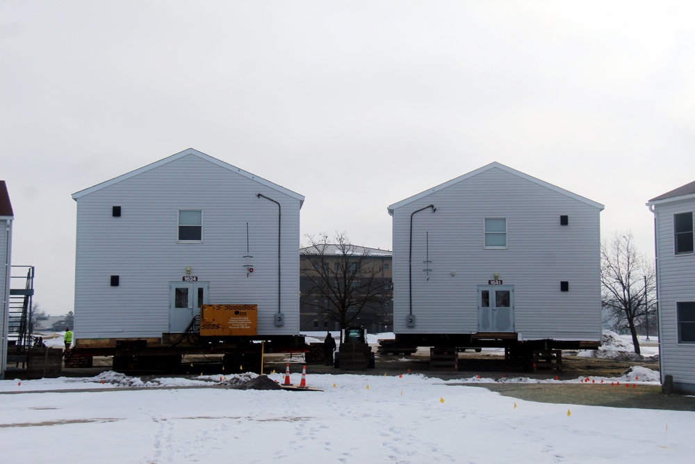 Contractor moves first two World War II-era barracks at Fort McCoy