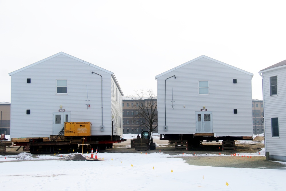 Contractor moves first two World War II-era barracks at Fort McCoy