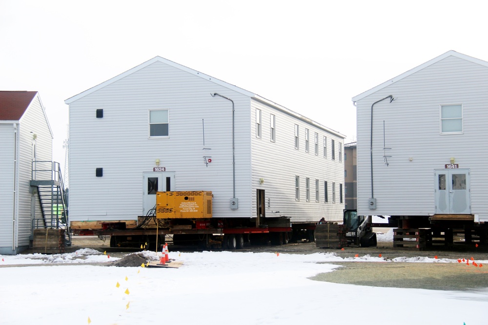 Contractor moves first two World War II-era barracks at Fort McCoy