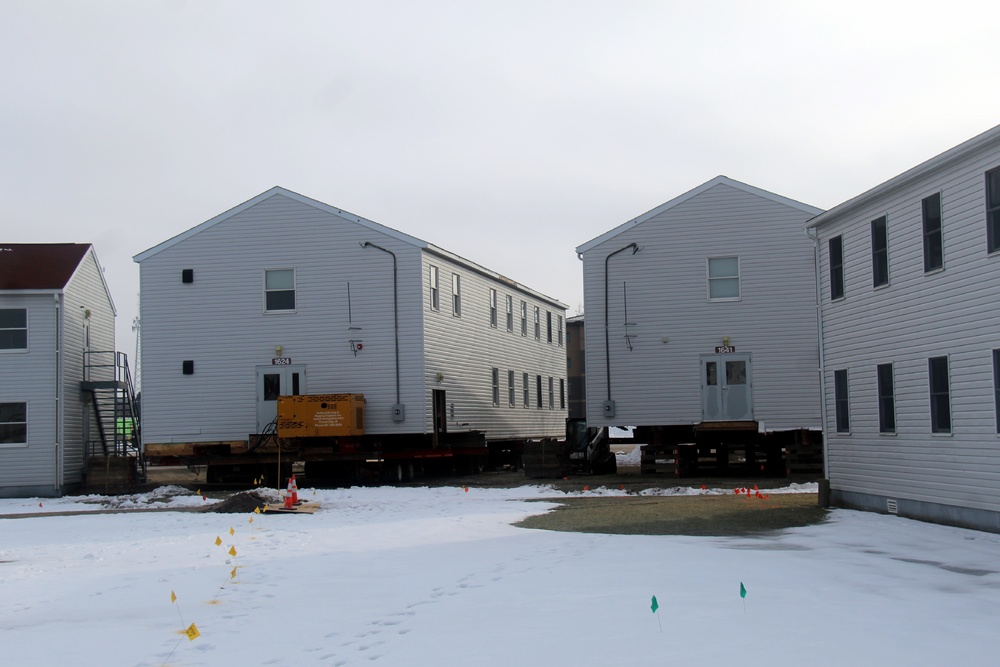 Contractor moves first two World War II-era barracks at Fort McCoy