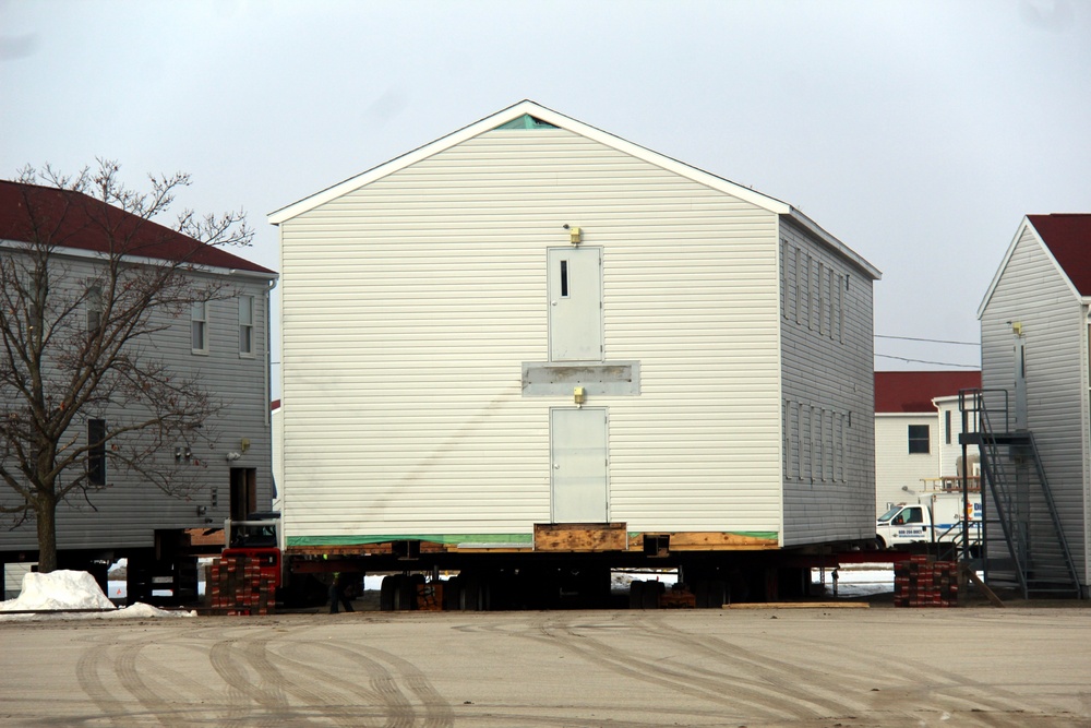 Contractor moves first two World War II-era barracks at Fort McCoy