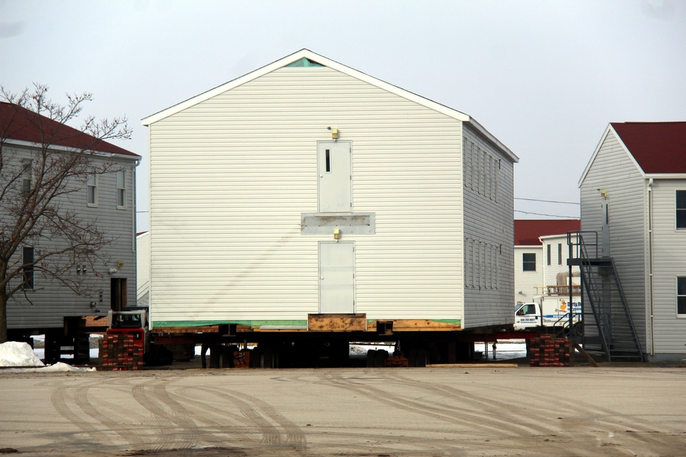 Contractor moves first two World War II-era barracks at Fort McCoy