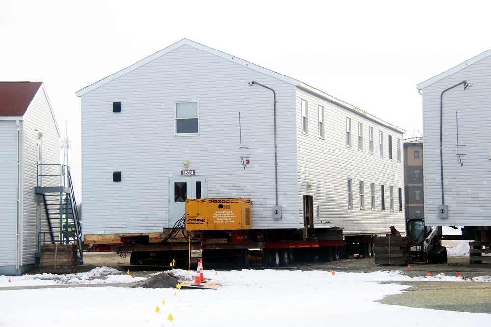 Contractor moves first two World War II-era barracks at Fort McCoy