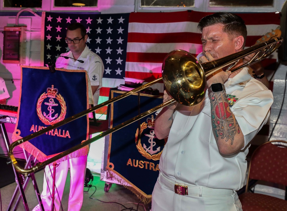 U.S. 7th Fleet Band Performs with Royal Australian Navy Band for 7th Fleet 80th Anniversary