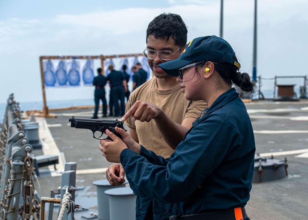 USS Paul Hamilton Small-Arms Qualifications