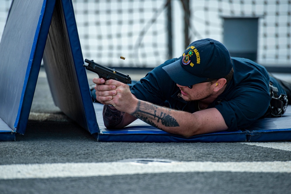 USS Paul Hamilton Small-Arms Qualifications