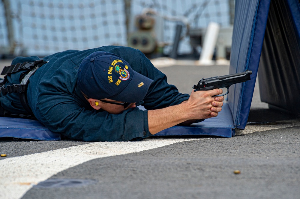 USS Paul Hamilton Small-Arms Qualifications