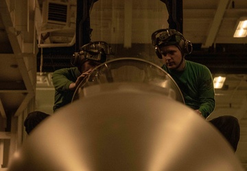 Electronic Attack Squadron (VAQ) 136 Sailors Conduct Aircraft Maintenance
