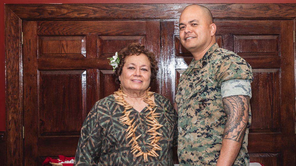 Congresswoman High Chief Uifa'atali Aumua Amata Coleman Radewagenn visits Camp Lejeune