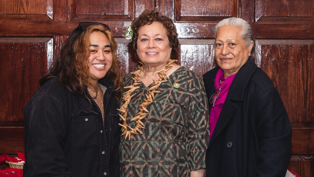 Congresswoman High Chief Uifa'atali Aumua Amata Coleman Radewagenn visits Camp Lejeune