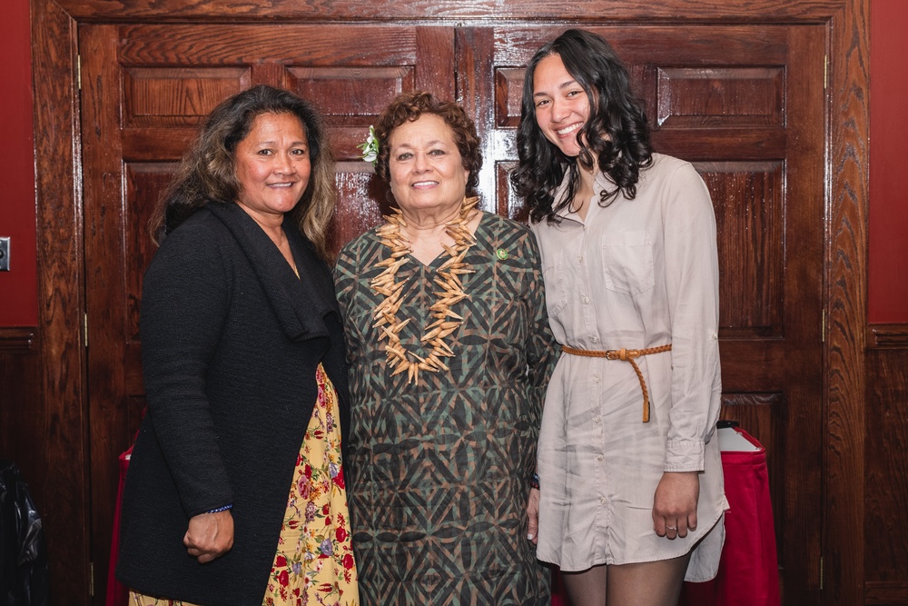 Congresswoman High Chief Uifa'atali Aumua Amata Coleman Radewagenn visits Camp Lejeune