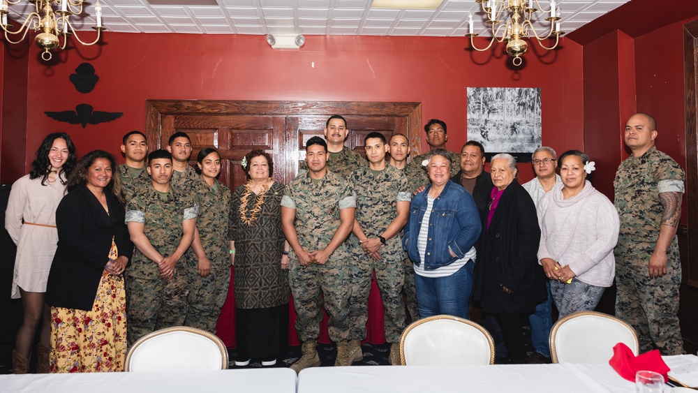 Congresswoman High Chief Uifa'atali Aumua Amata Coleman Radewagenn visits Camp Lejeune