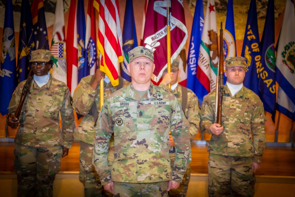 CSM Donald Gross III change of Responsibility at WRAIR