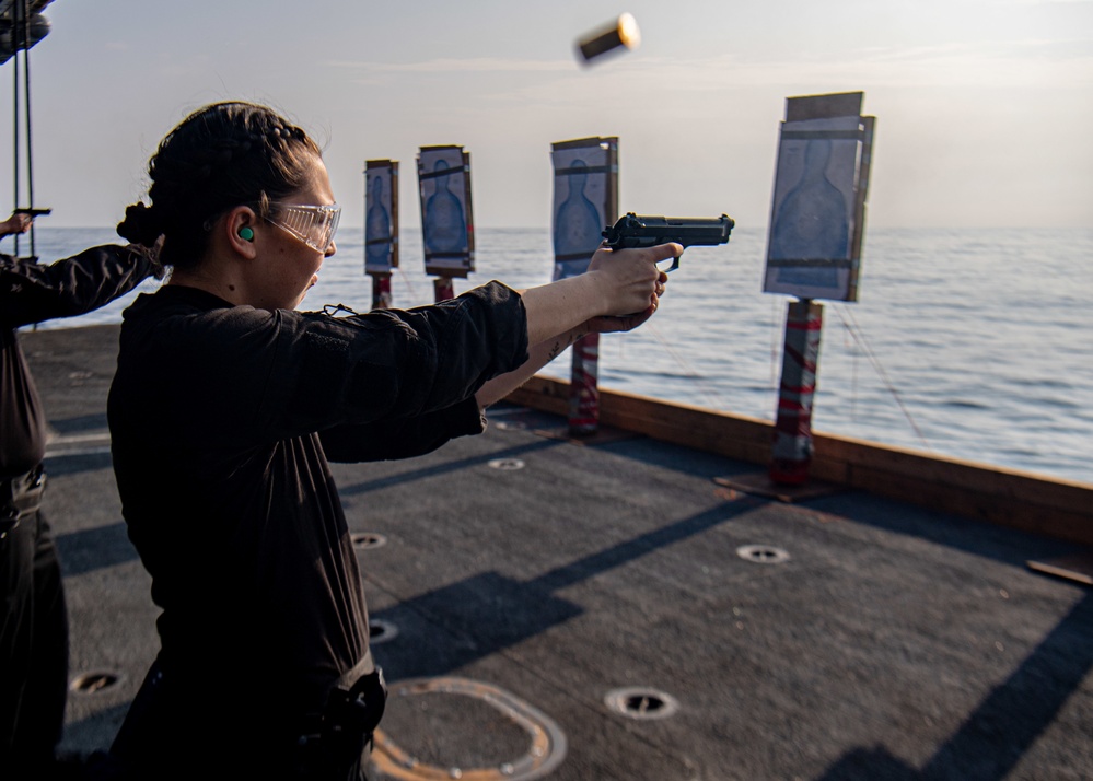 Nimitz Conducts Small Arms Fire