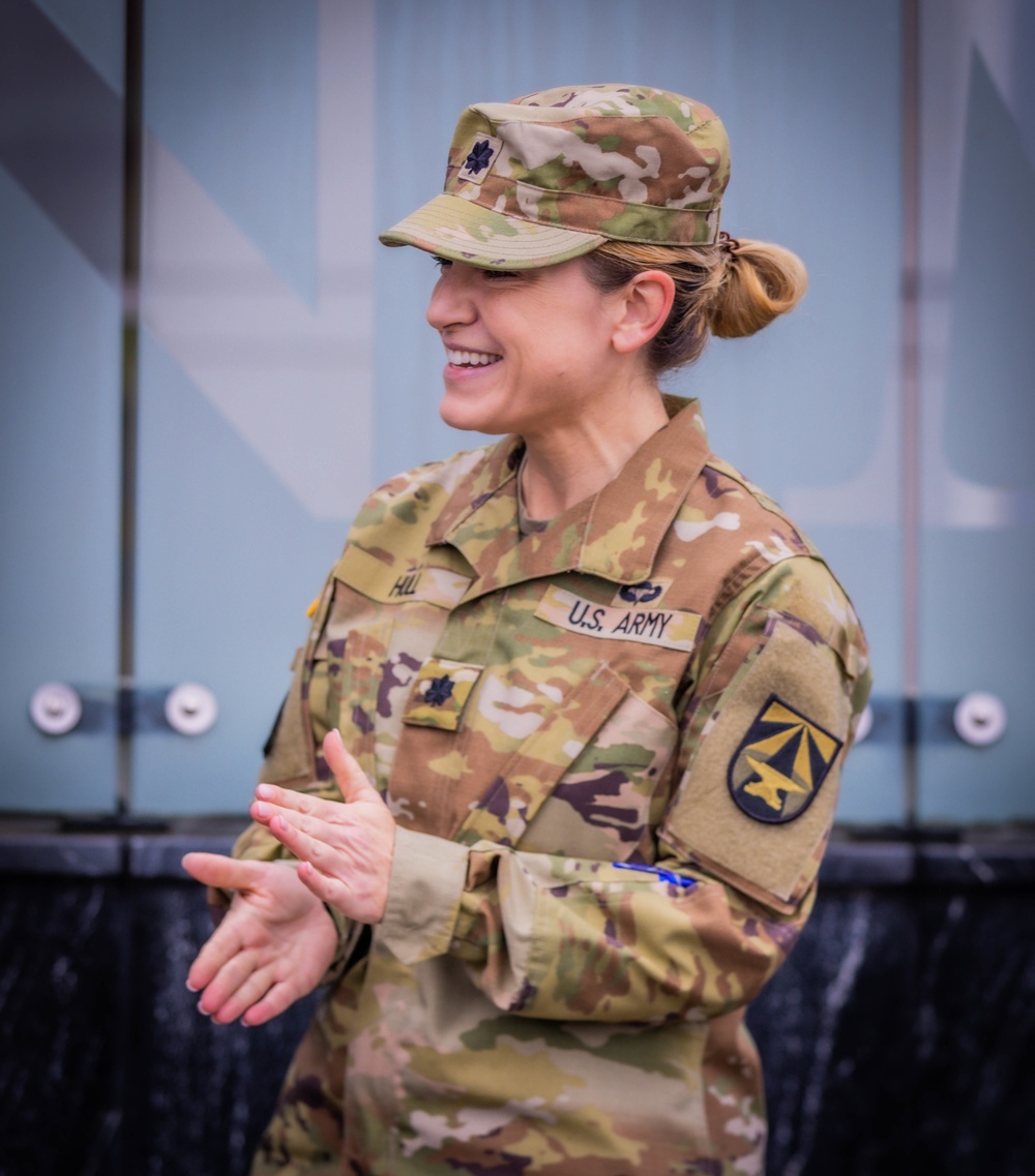 Maj Dawn Hull promotion to LTC at WRAIR