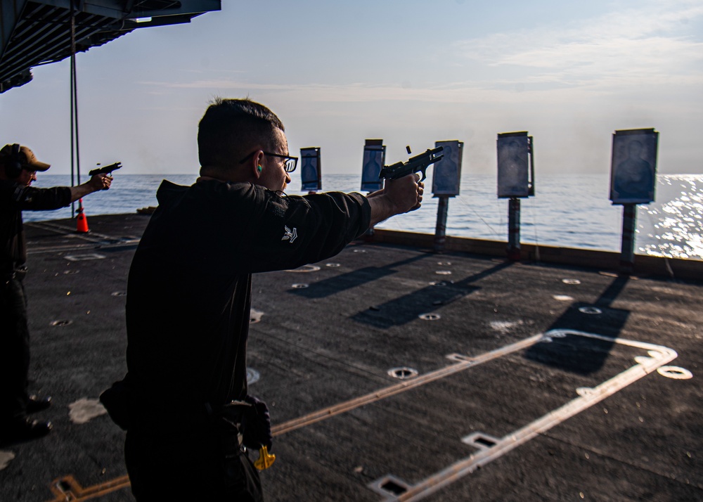 Nimitz Conducts Small Arms Fire