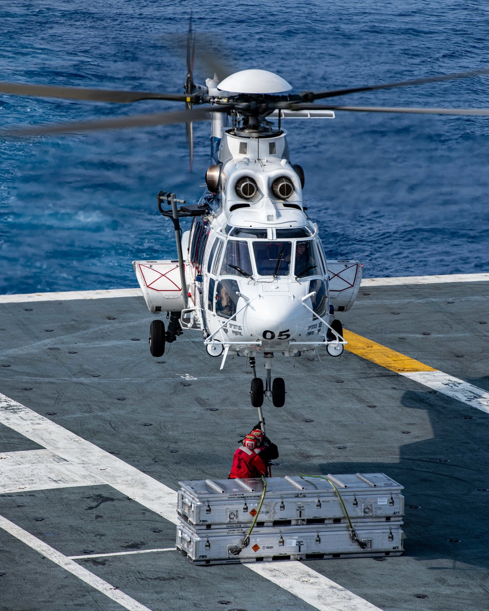 Sailors Prepares Cargo For Transport