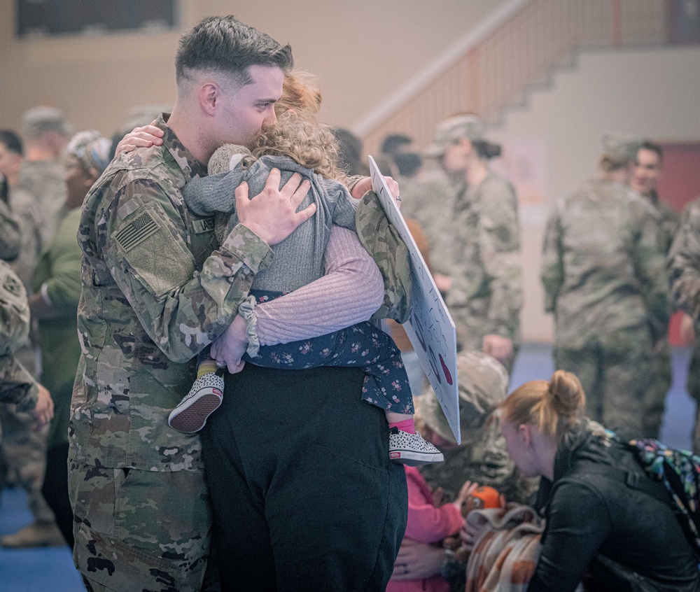 Delta Battery, 5th Battalion, 7th Air Defense Artillery air defenders return to Baumholder after deployment