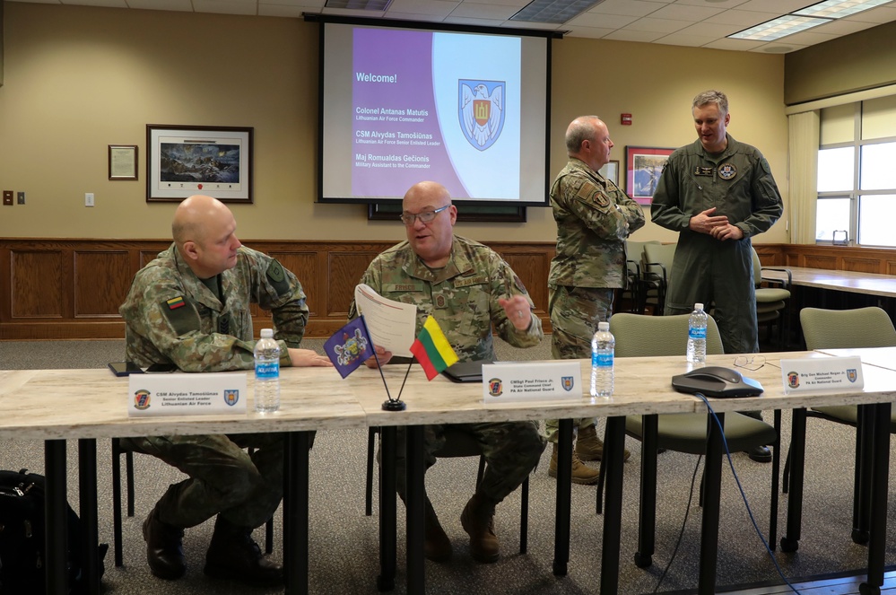 Lithuanian Air Force Commander visits Pa. National Guard leaders