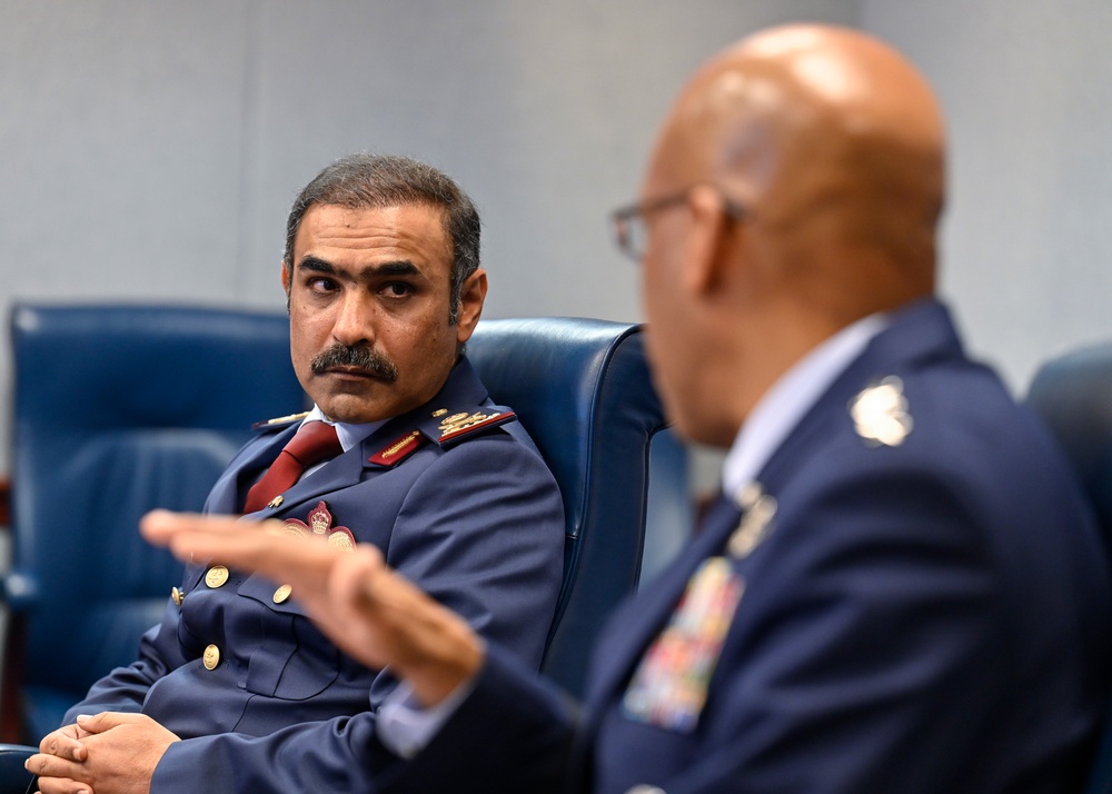 CSAF Brown gift exchange with Qatar Maj. Gen. Al-Mannai