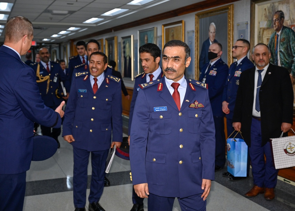 CSAF Brown gift exchange with Qatar Maj. Gen. Al-Mannai