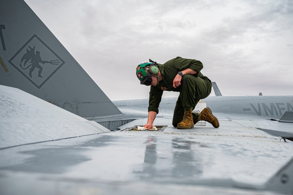 The U.S. Navy and Marines bring the rain to Nellis AFB