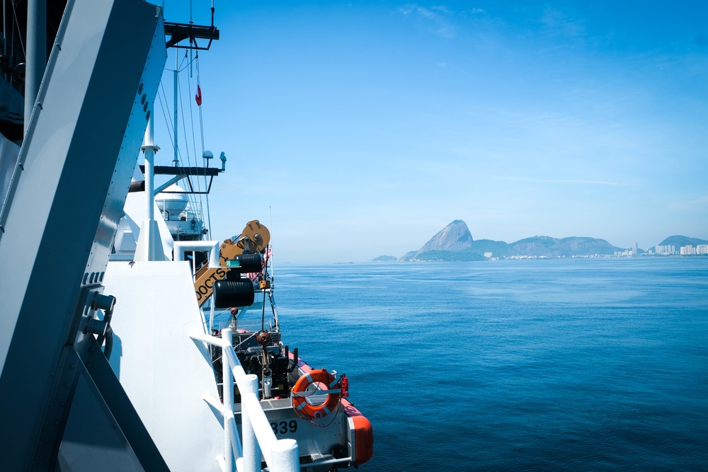 USCGC Stone departs Rio de Janeiro, Brazil