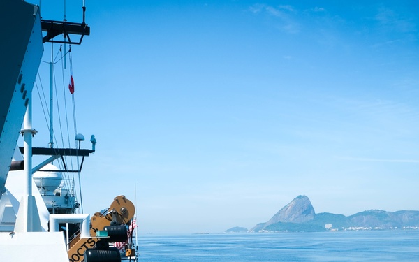 USCGC Stone departs Rio de Janeiro, Brazil