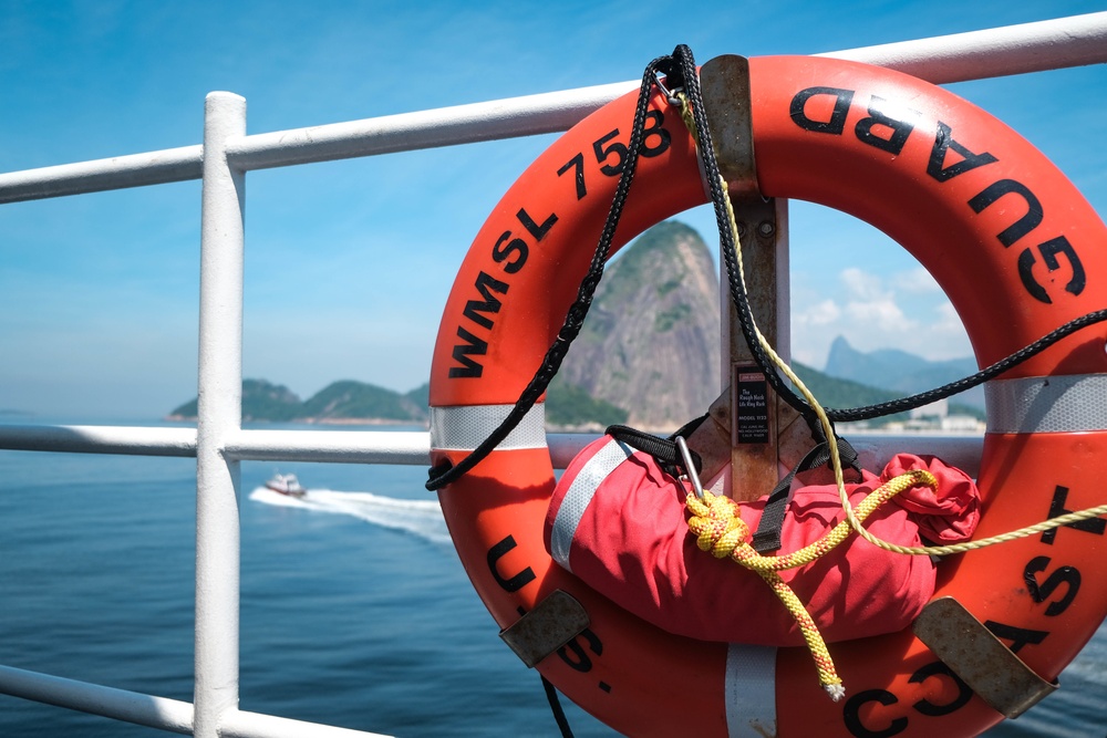 USCGC Stone departs Rio de Janeiro, Brazil