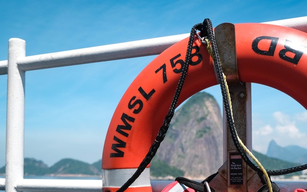 USCGC Stone departs Rio de Janeiro, Brazil