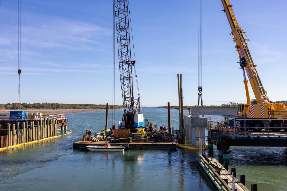 Onslow Beach Bridge Construction