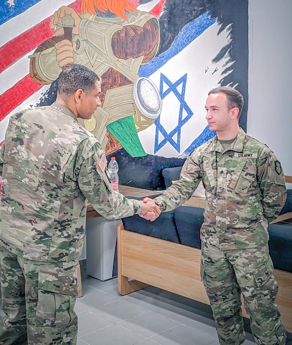 10TH AAMDC commanding general visits 13th MDB in Israel