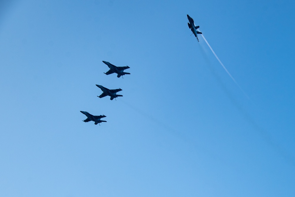 Aircraft Fly Near The USS Nimitz