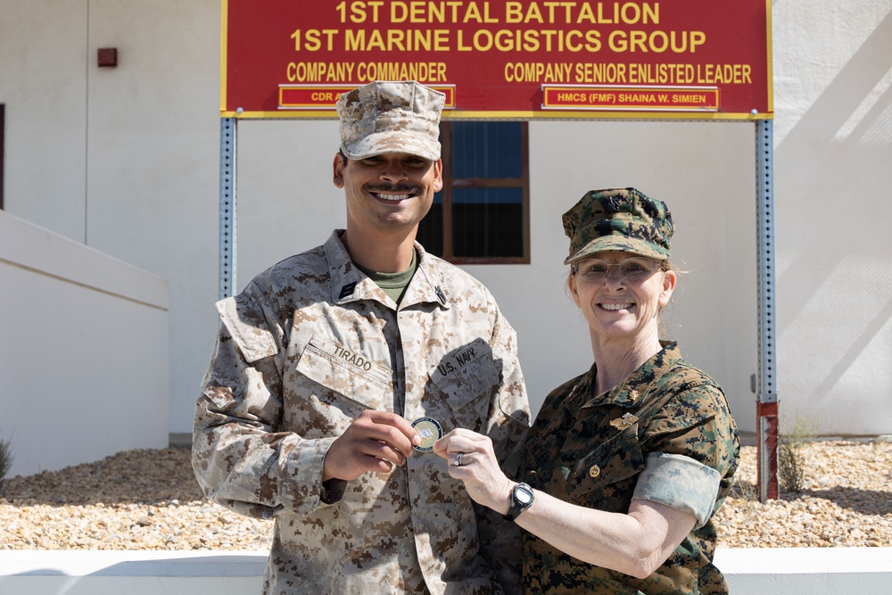 Medical officer of the Marine Corps visits MCAGCC.