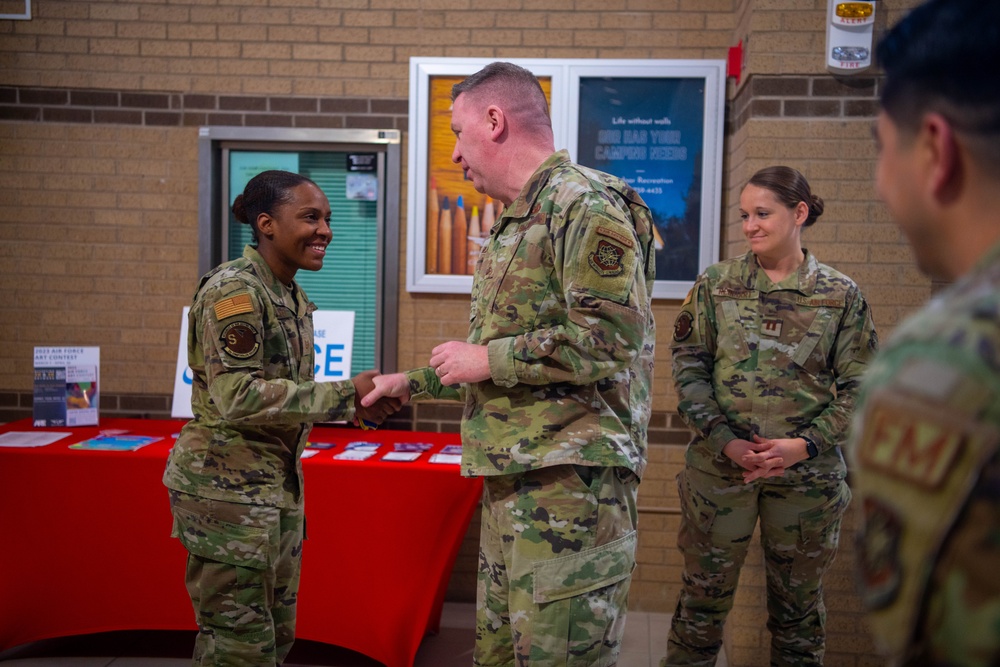 18th Air Force command chief, CMSgt. Bickley Visits McConnell AFB