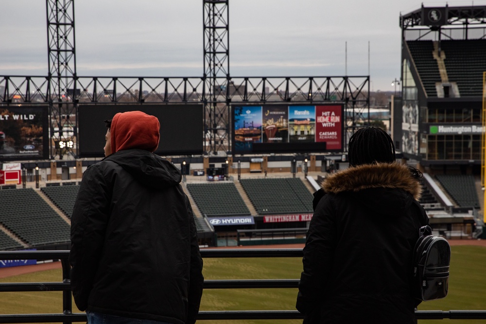 NCOs of the Big Red One Visit White Sox Baseball Stadium