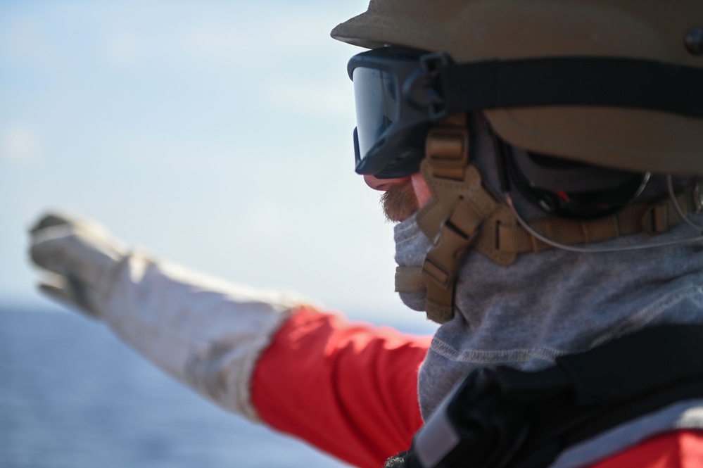 USCGC Stone conducts machine gun training in the Southern Atlantic Ocean