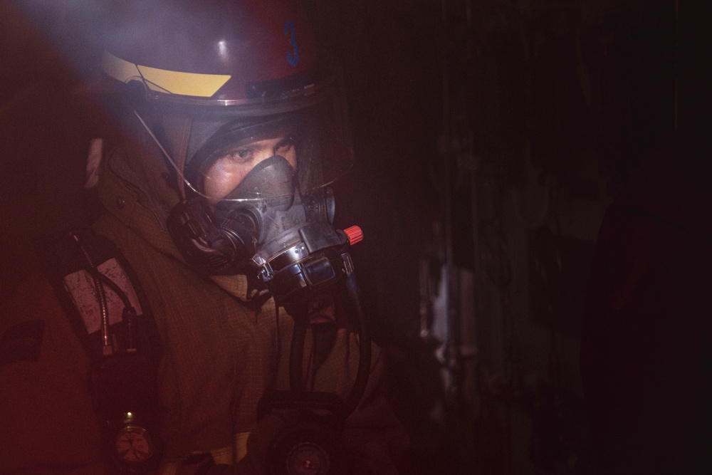 USS McFaul Conducts a General Quarters Drill