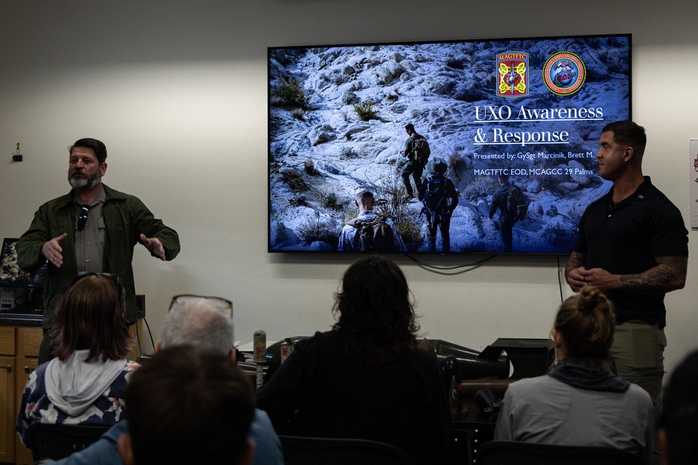 MCAGCC Explosive Ordnance Disposal Technicians teach Joshua Tree NPS how to safely identify UXOs