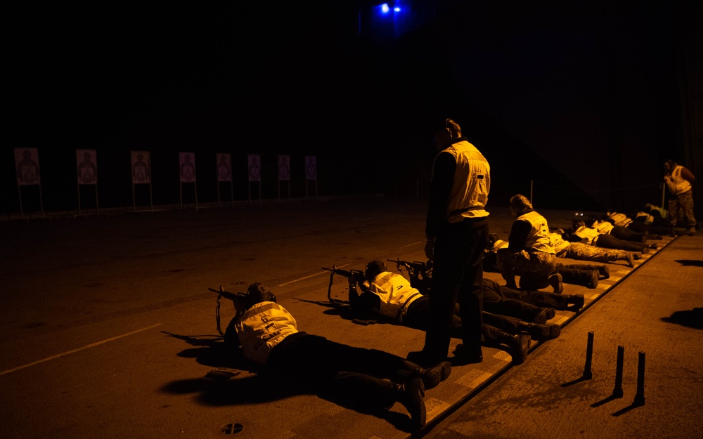USS Carl Vinson (CVN70) Conducts A Small Arms Weapons Shoot