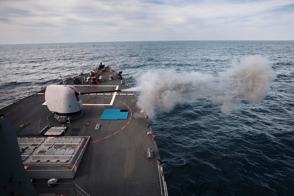 USS McFaul Departs Conducts Live-Fire Exercise