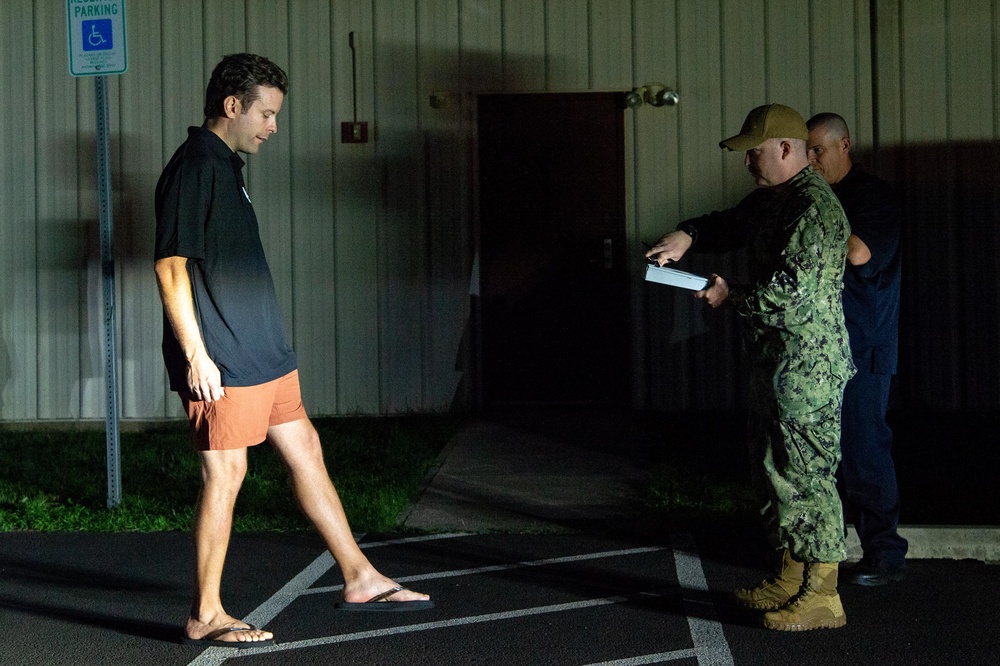 Pacific Missile Range Facility's (PMRF) Navy Security Force Sailors participate in training with Kauai Police Department.