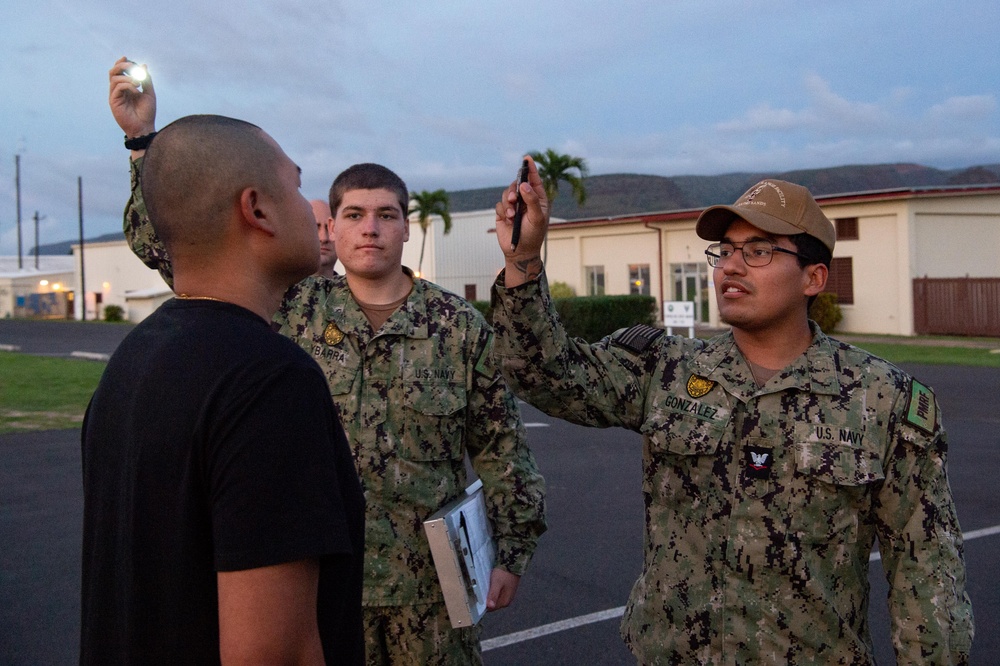 Pacific Missile Range Facility's (PMRF) Navy Security Force Sailors participate in training with Kauai Police Department.