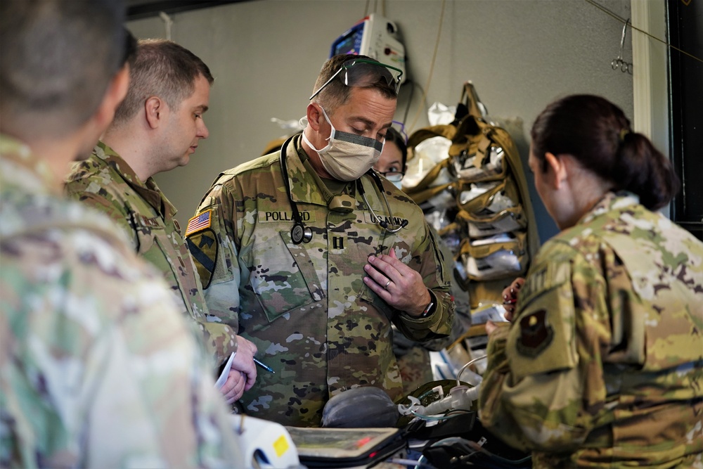 Operation Vapor Trails is a joint mass-casualty exercise where mock-patients received advanced medical care while being evacuated by air