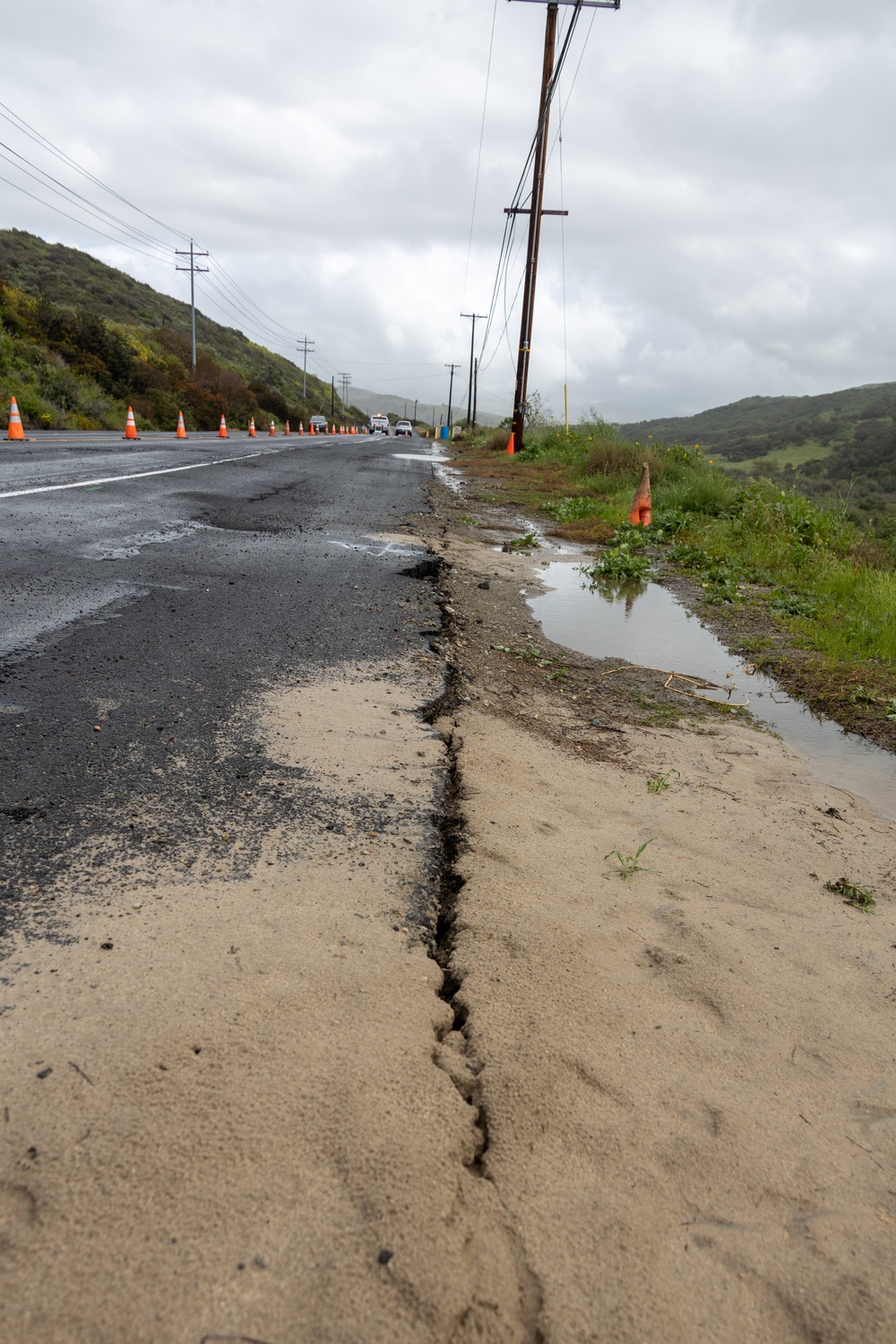 Basilone Road closed due to weather-related damage