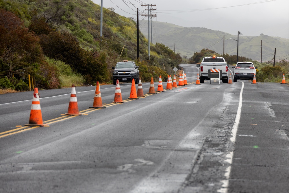 Basilone Road closed due to weather-related damage