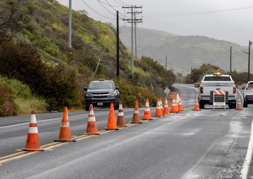 Basilone Road closed due to weather-related damage