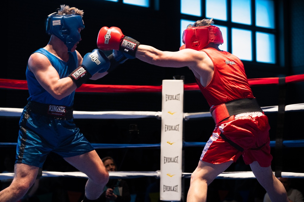 U.S. Army Soldier Throws a Punch in Boxing Competition