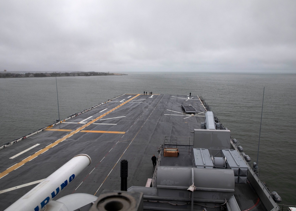 USS Wasp (LHD 1) Departs on an Underway