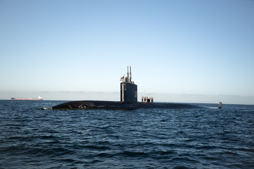 USS Asheville At Sea